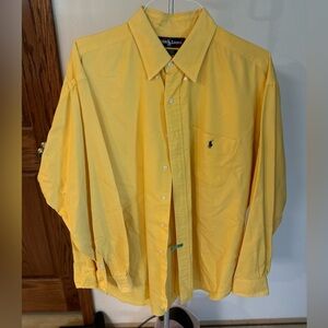 Vintage Ralph Lauren 100% cotton (heavy) Button Up Mustard- XL